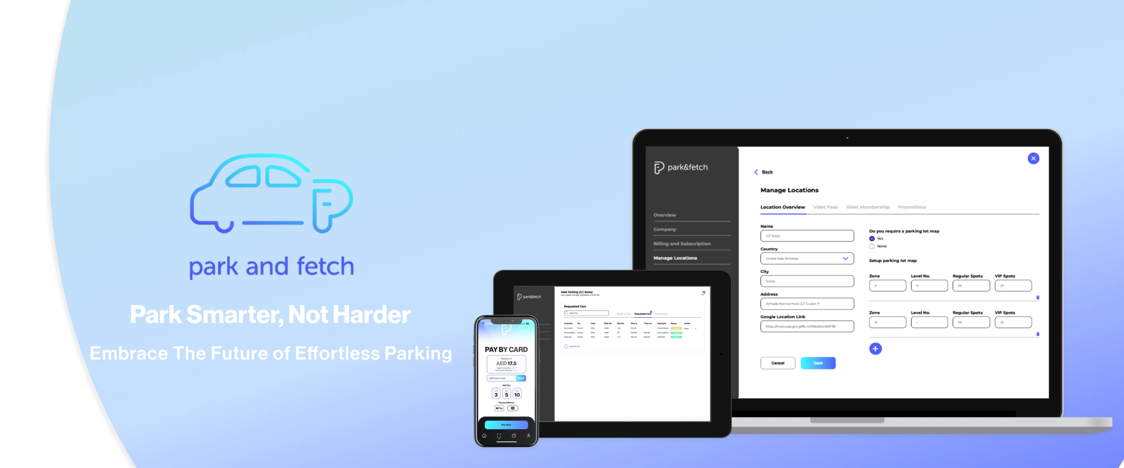 Park & Fetch Banner